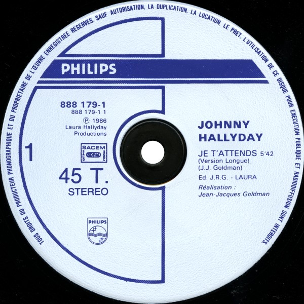 Maxi 45 T. Je t'attends  Philips 888 179-1