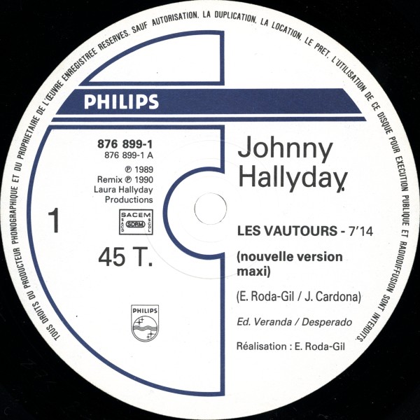 Maxi 45 T. Les vautours Philips 876 899-1