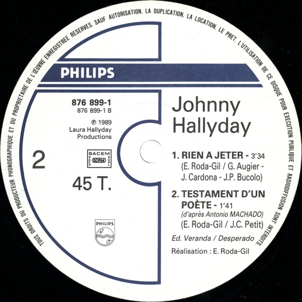 Maxi 45 T. Les vautours Philips 876 899-1