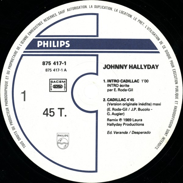 Maxi 45 T. Cadillac Philips 875 417-1