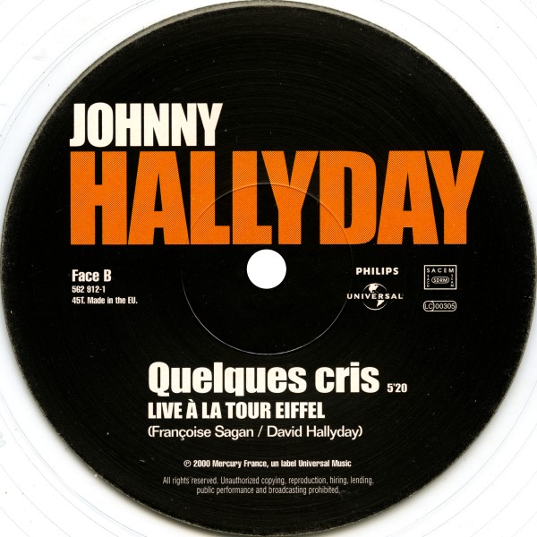 Maxi 45 T. Quelques cris Philips-Universal 562 912-1