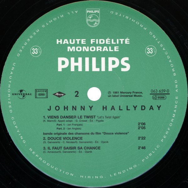 LP 25 cm Viens danser le twist mono Universal 063 659-0