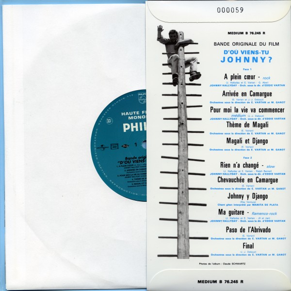 LP 25 cm D'o viens-tu Johnny?  Universal 063 652-0