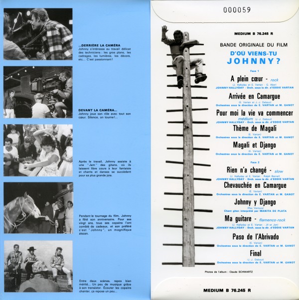 LP 25 cm D'o viens-tu Johnny?  Universal 063 652-0