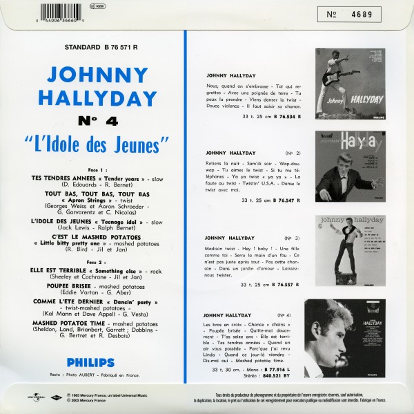 LP 25 cm  L'idole des jeunes 063 666-0