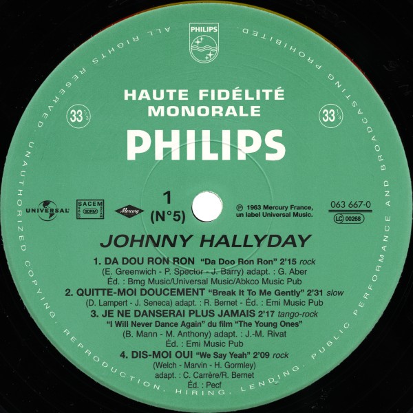 LP 25 cm  Da dou ron ron 063 667-0