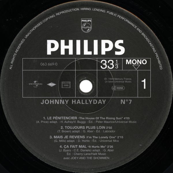 LP 25 cm  Le pnitencier 063 669-0