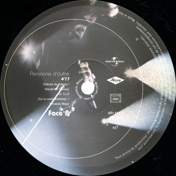 Maxi 45 T. Je n'ai jamais pleur Universal 981 325-7