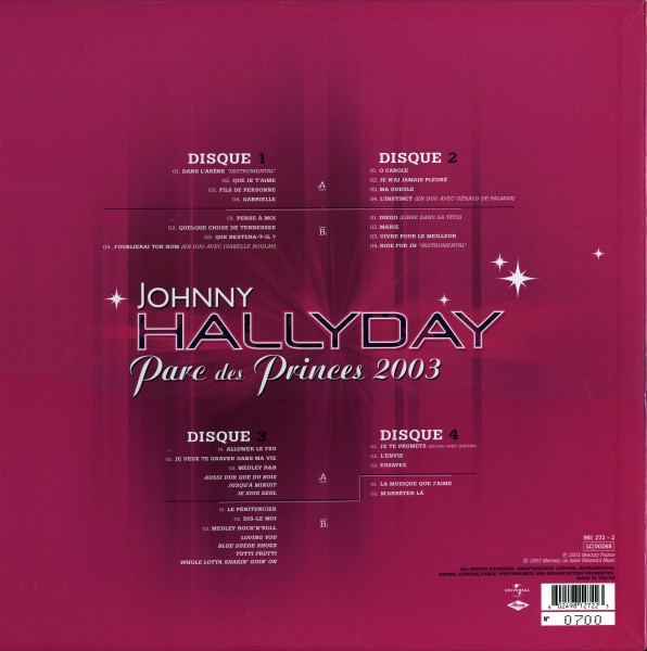 Coffret LP Parc des Princes 2003 Universal 981 272-2