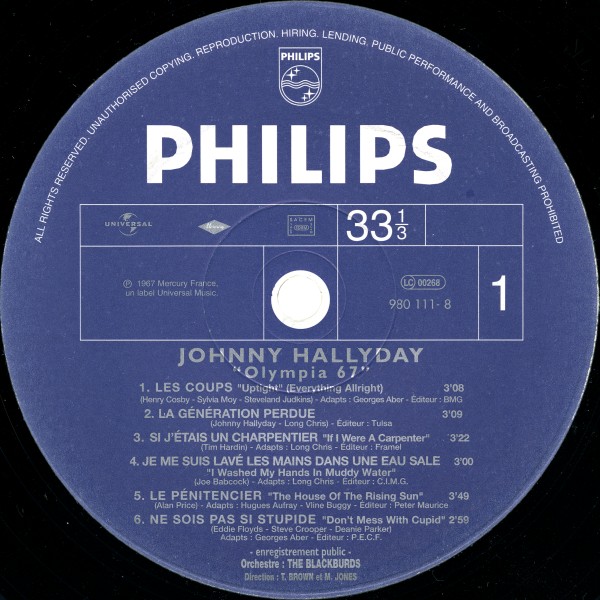 LP couleur Olympia 67 Universal 980 111-8