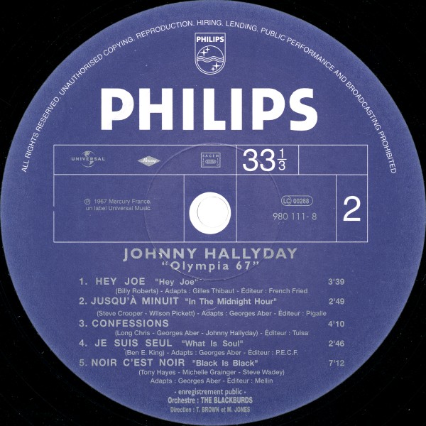 LP couleur Olympia 67 Universal 980 111-8