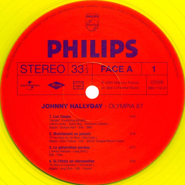 LP couleur Olympia 67 universal 980 111-9