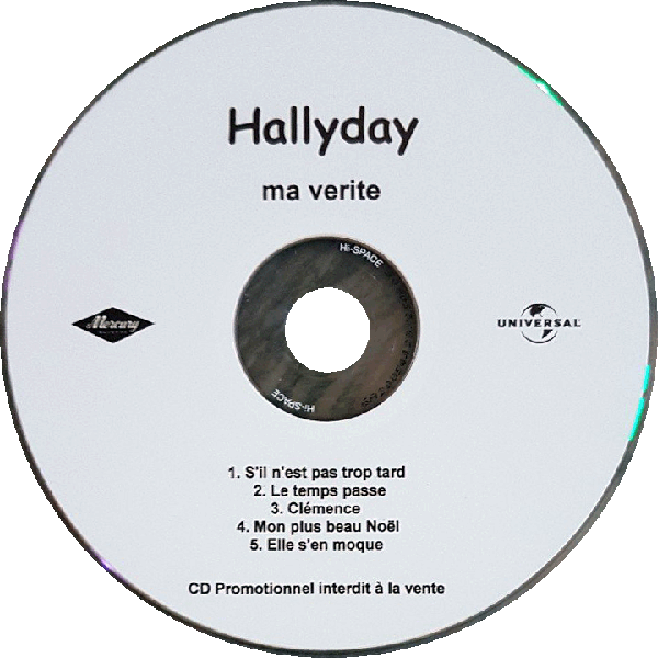 CD promo Ma vrit Universal