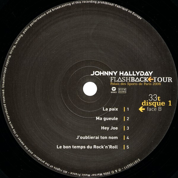 LP Flashback Tour Warner 51011 55211