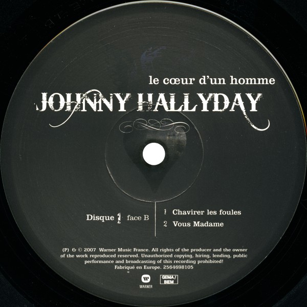 Coffret triple  LP 25 cm Le coeur d'un homme Warner 25646 98105