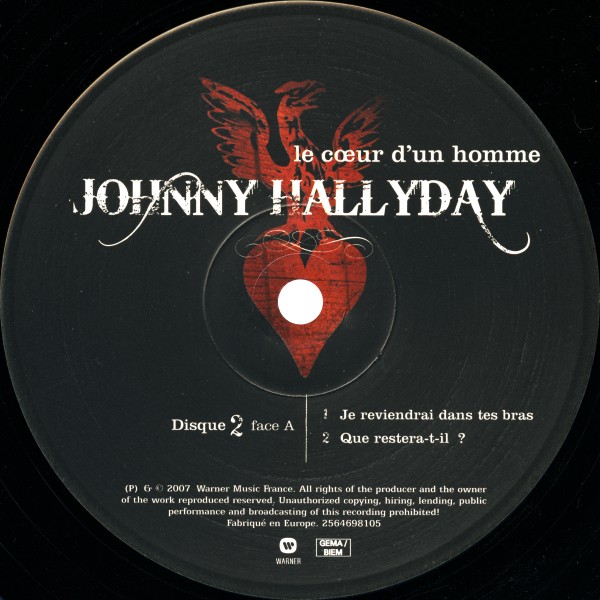 Coffret triple  LP 25 cm Le coeur d'un homme Warner 25646 98105