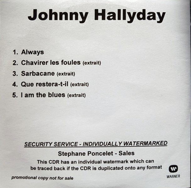 CD promo Pochette papier Le coeur d'un homme Warner PROM2268