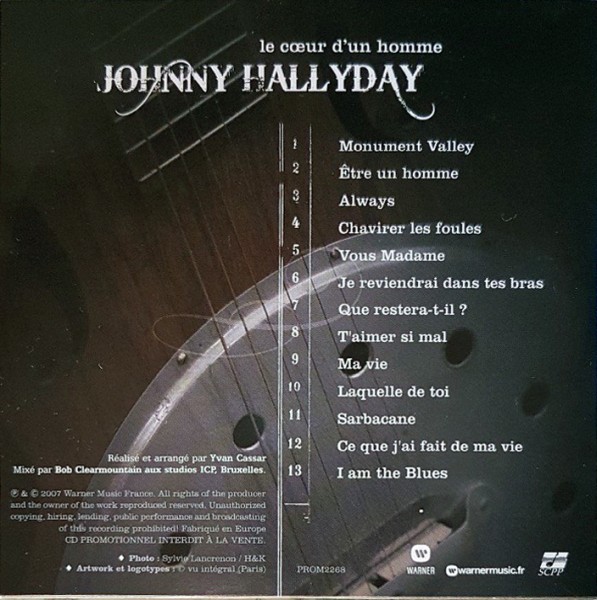 CD promo Le coeur d'un homme Warner PROM2268