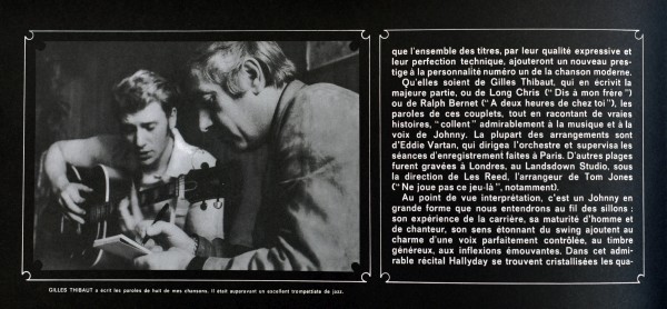 LP Back to black Johnny chante Hallyday Universal 530 927-7