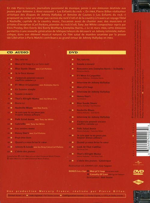 CD DVD 984920-7 Go, Johnny, Go - Un enfant du rock  Nashville - Edition limite digipack
