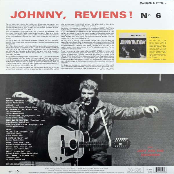 LP Back to black Johnny reviens! Les rocks les plus terribles Universal 531 659-8