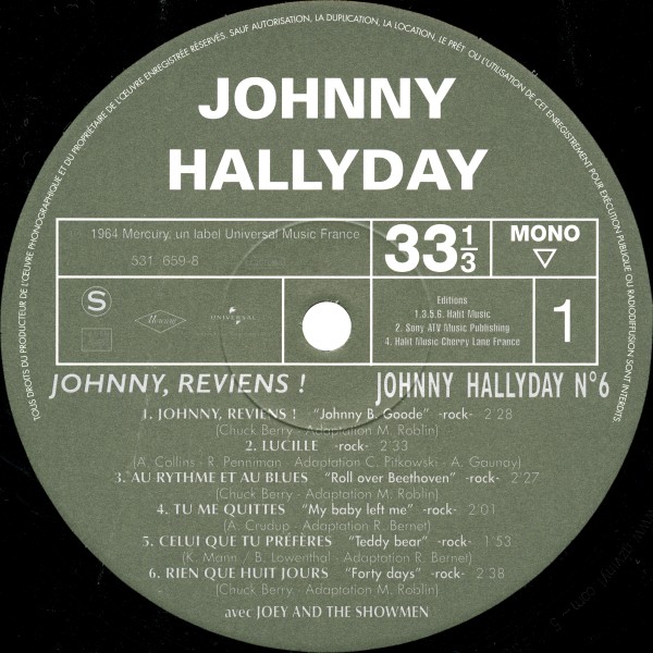 LP Back to black Johnny reviens! Les rocks les plus terribles Universal 531 659-8