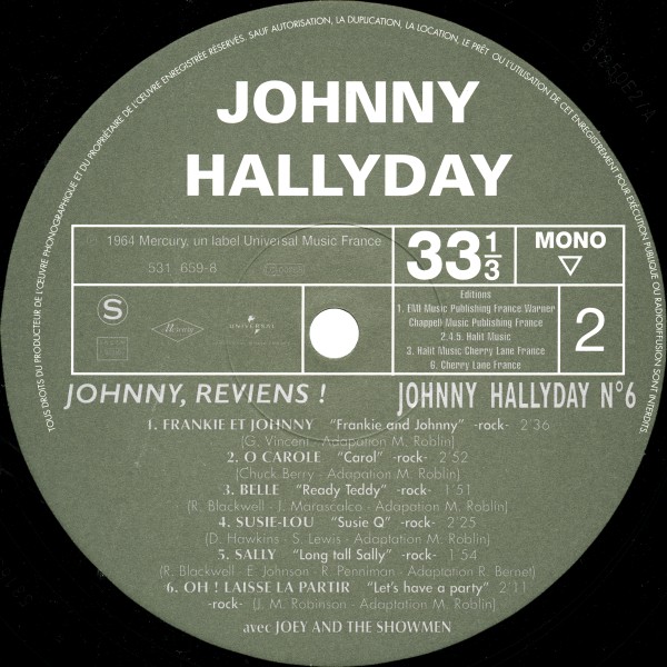 LP Back to black Johnny reviens! Les rocks les plus terribles Universal 531 659-8