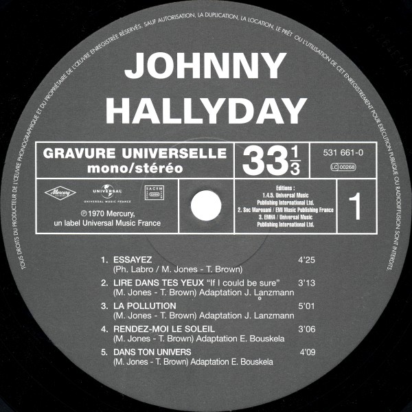 LP Back to black Vie Universal 531 661-0