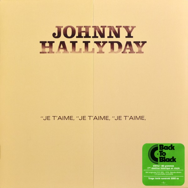 LP Back to black Je t'aime, je t'aime, je t'aime Universal 531 662-9