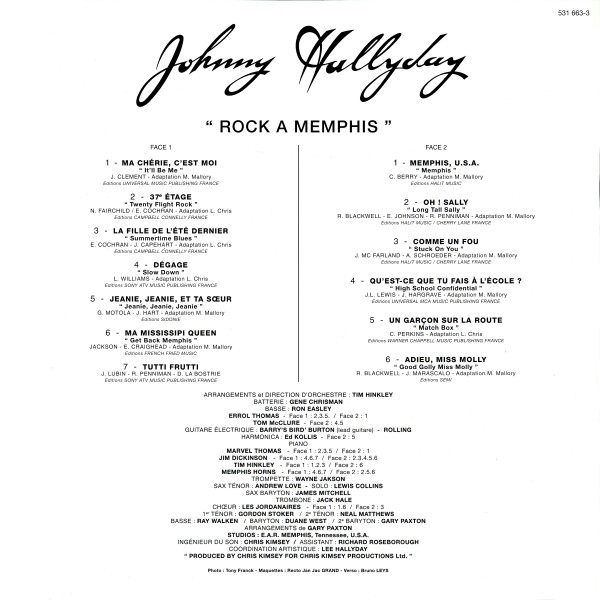 LP Back to black Rock  Memphis Universal 531 663-3