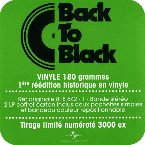 LP Back to black Hallyday 84 Nashville Universal 531 663-5