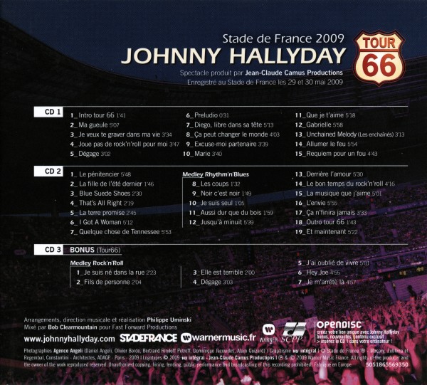 CD-DVD  Tour 66 Coffret collector Warner 50518 65569350