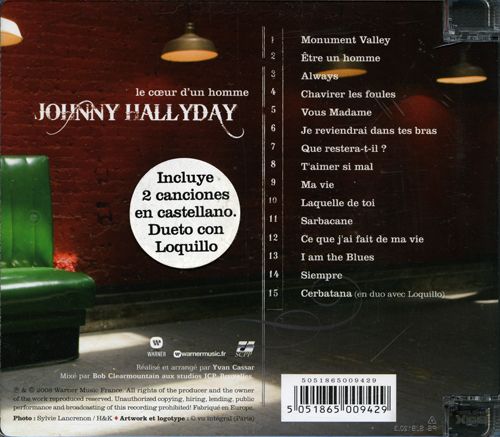 CD 505186500942 Le coeur d'un homme - Edition espagnole