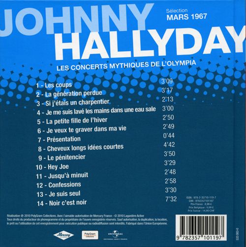 Les concerts mythiques de L'Olympia - Johnny Hallyday Olympia 67