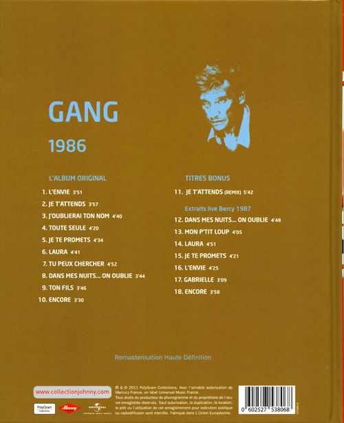 Collection Johnny Hallyday 1986 Gang  275380-6