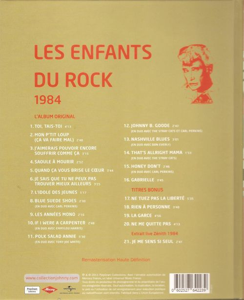 Collection Johnny Hallyday 1984 Les enfants du rock 276422-3
