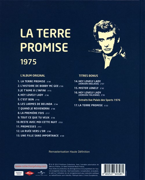 Collection Johnny Hallyday 1975 La terre promise 276432-8