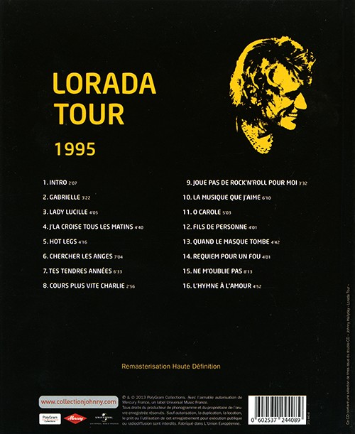 Collection Johnny Hallyday Lorada tour 1995 1967 372 440-8