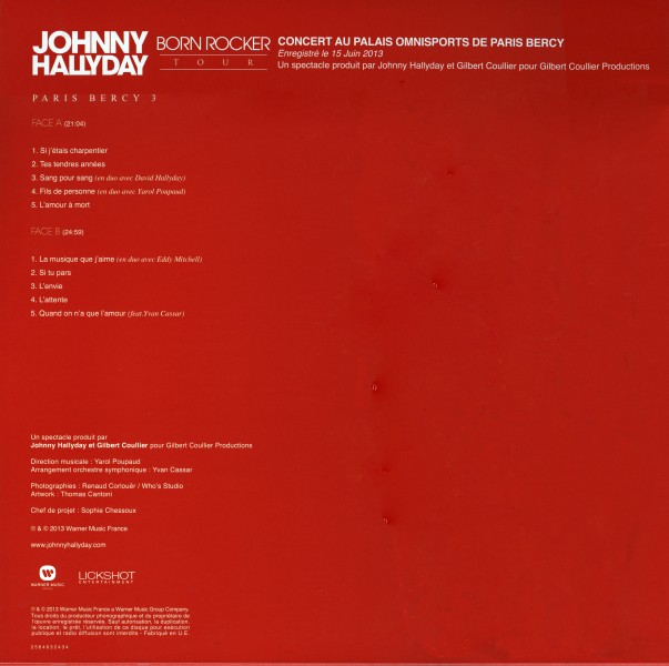 Coffret  LP Born Rocker Tour Warner 25646 32434