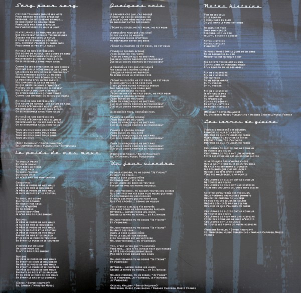 LP Back to black Sang pour sang Universal 546 625-1