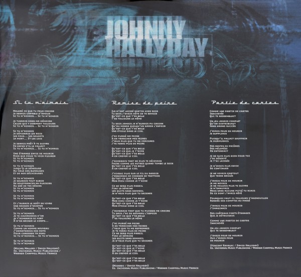 LP Back to black Sang pour sang Universal 546 625-1