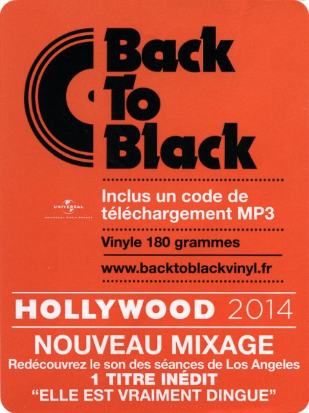 LP Back to black Hollywood 2014 Universal 379 443-9
