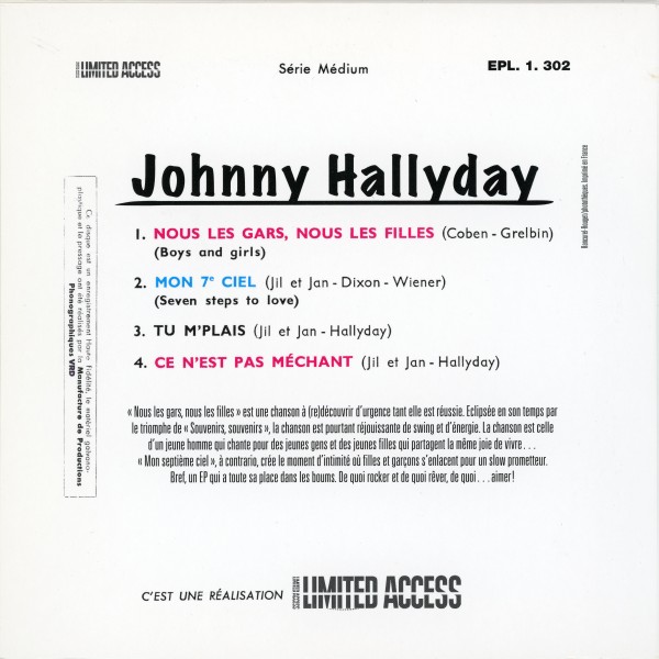 EP Nous les gars, nous les filles Culture Factory EPL 1.302