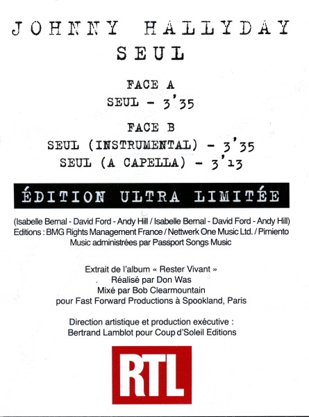 Maxi 45 T. Pic disc Seul Warner 08256 46147311