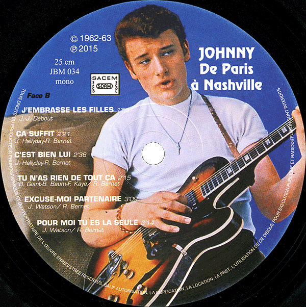 LP 25 Cm JBM De Paris  Nashville JBM 034