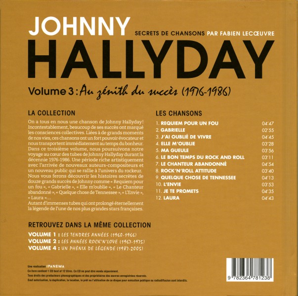 Livre-CD Universal Secrets de chansons Vol 3 Au znith du succs 475 385-9