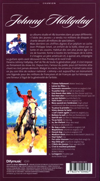 Livre-CD Chanson Johnny Hallyday 1960-1962 Difymusic BDK482 