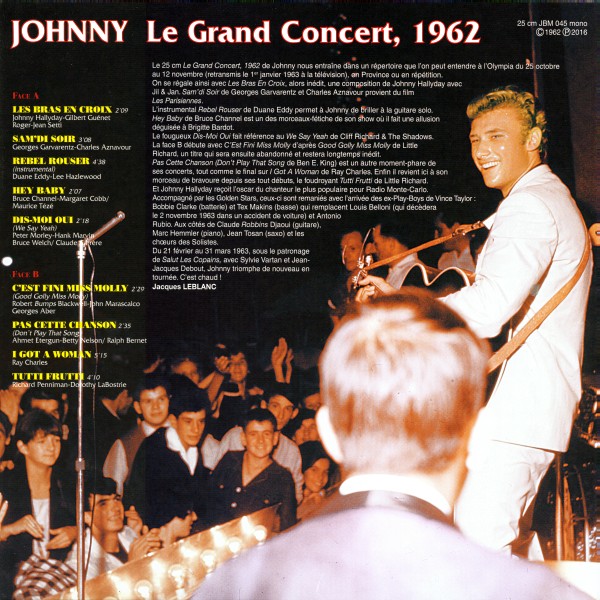 LP Johnny Le grand concert 1962 JBM 045 