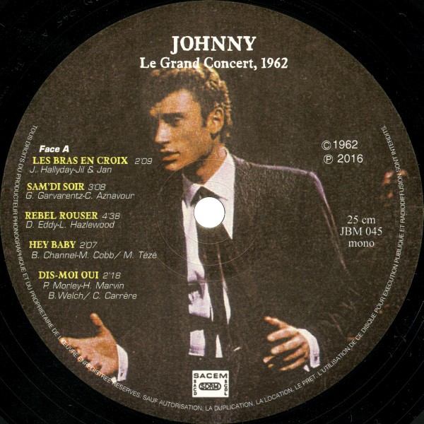 LP Johnny Le grand concert 1962 JBM 045 