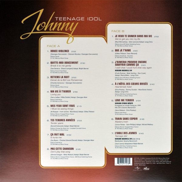 LP Johnny Teenage Idol Universal 5371578